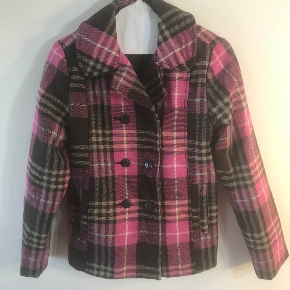 Girls Lavender Plaid coat